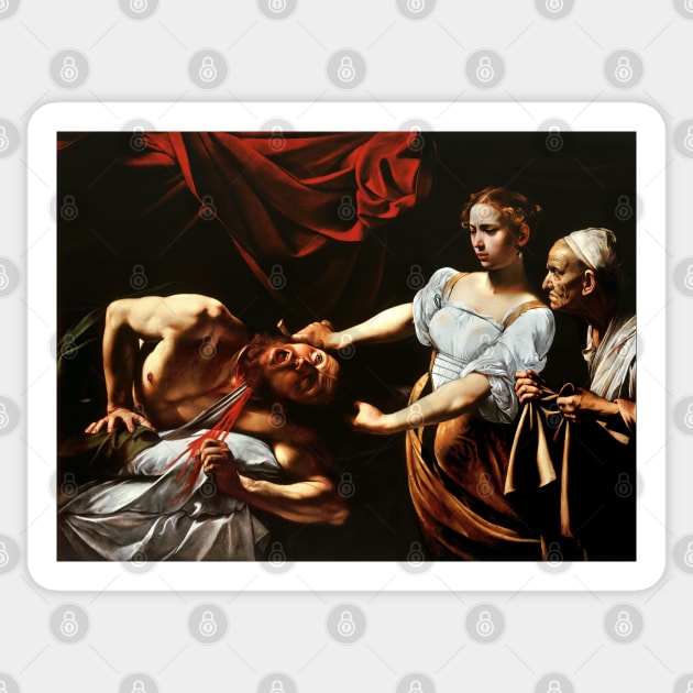 High Resolution - Caravaggio - Judith Beheading Holofernes Sticker by RandomGoodness